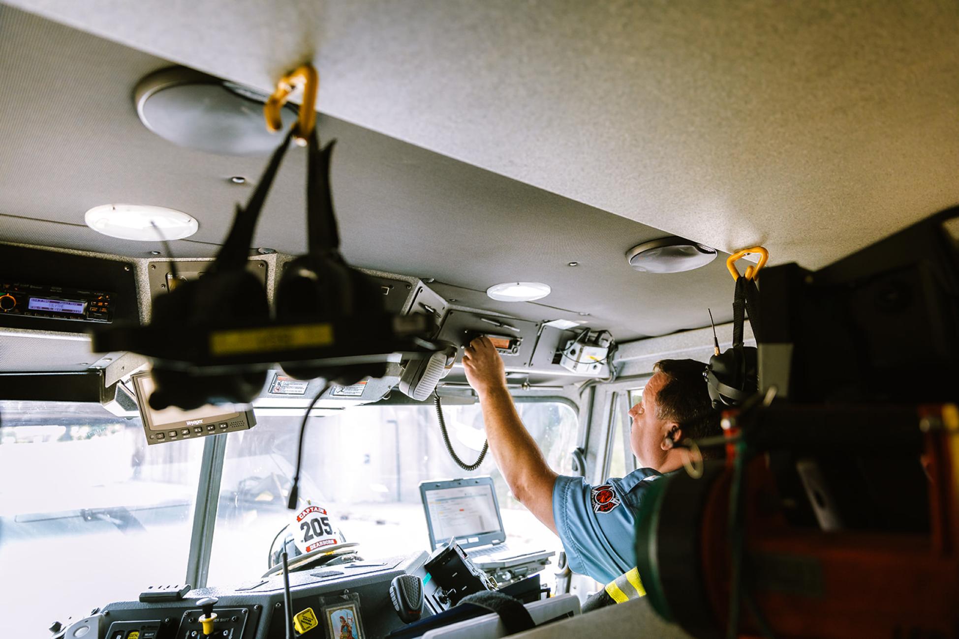 DFD: Firefighter in truck